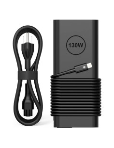 Cargador USB C 130W QIOUZW Compatible con Dell XPS y Latitude