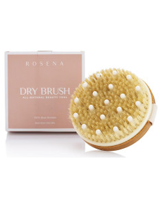 Cepillo Corporal de Cepillado Seco Rosena - Exfoliación y Drenaje Linfático