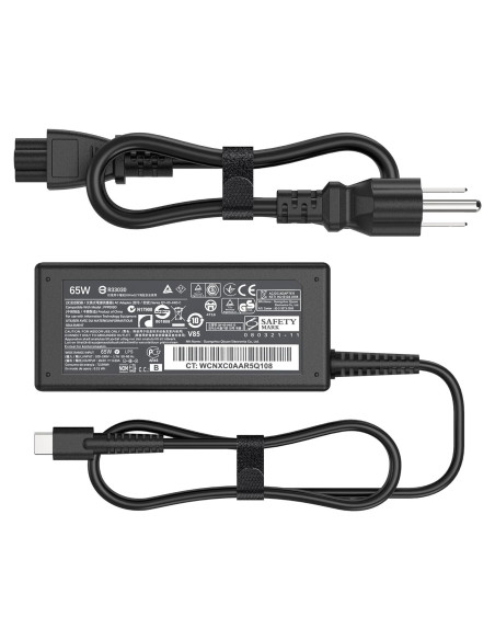 Cargador USB-C 65W HP EliteBook ProBook Chromebook Rápido