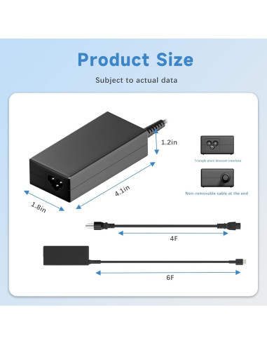 Cargador USB-C 65W HP EliteBook ProBook Chromebook Rápido