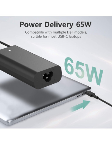 Cargador USB-C 65W BULL-TECH para Laptop Dell Latitude/XPS