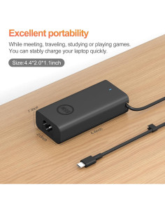 Cargador USB-C 65W Dell XPS 13 9250 9350 Latitude Inspiron 2