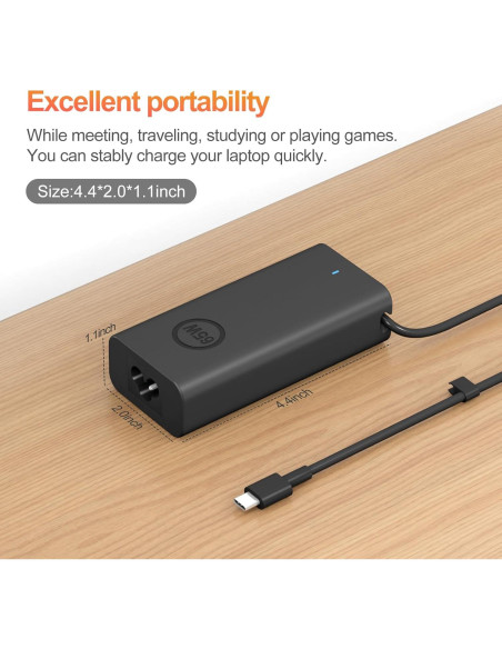 Cargador USB-C 65W Dell XPS 13 9250 9350 Latitude Inspiron