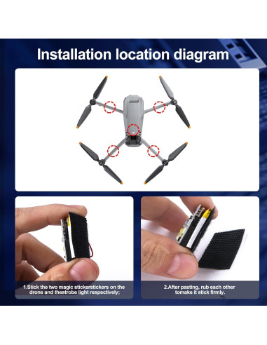 Luz Estroboscópica para Drone Amanely BSD01 - Control Remoto