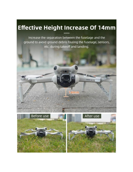 Extensiones de patas de aterrizaje BTG para dron DJI Mini 4 Pro