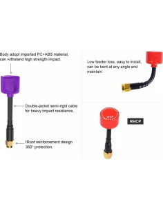 Antena FPV Lollipop 4 Foxeer RHCP SMA 60mm 2.6dBi (2pcs) 2