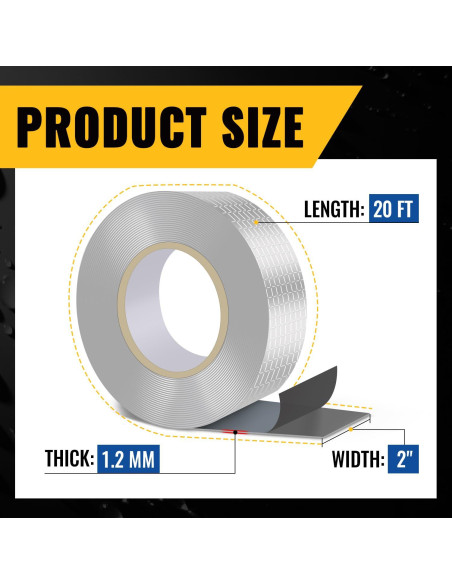 Cinta Butílica de Aluminio VIVIDA 5 cm x 6 m - Impermeable