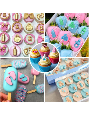 Moldes de Silicona para Chocolate Baby Shower Solldgt - 2 Piezas