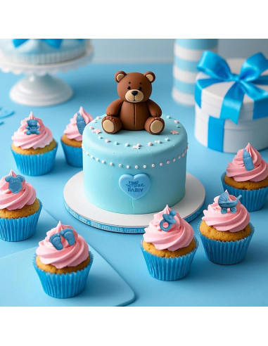 Moldes de Silicona para Chocolate Baby Shower Solldgt - 2 Piezas