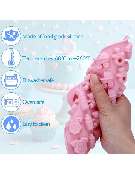 Moldes de Silicona para Chocolate Baby Shower Solldgt - 2 Piezas