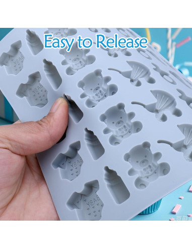 Moldes de Silicona para Chocolate Baby Shower Solldgt - 2 Piezas