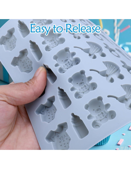 Moldes de Silicona para Chocolate Baby Shower Solldgt - 2 Piezas