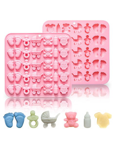 Molde de Silicona para Pasteles de Bebé Heyiminy Rosa 240ml