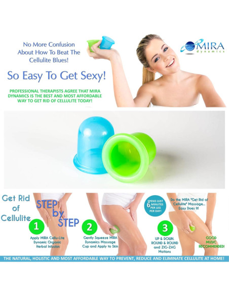 Tazas de Masaje Mira - Set de 2 Silicona Anticelulitis