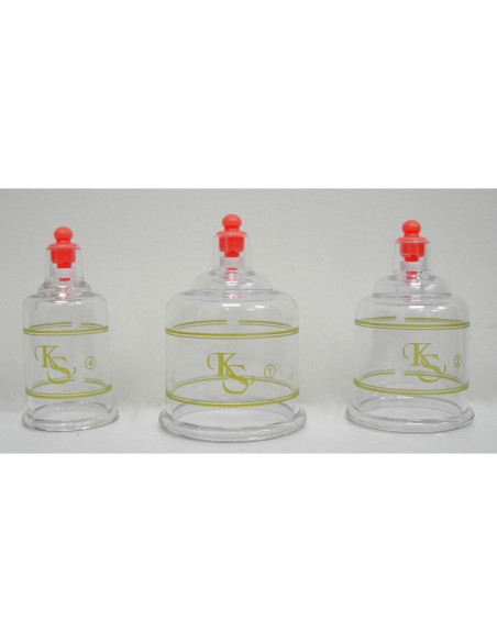 Juego de Ventosas Profesional KS Choi 17 Ventosas y Bomba