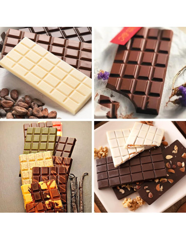 Moldes de Chocolate Silicona CLUEWR 4 Piezas Antiadherentes