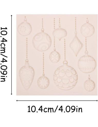 Molde de Silicona Globo Aerostático Navidad WK-29 10.5cm