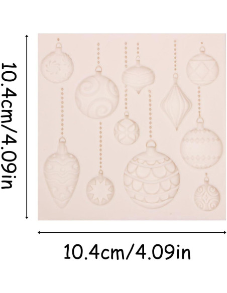 Molde de Silicona Globo Aerostático Navidad WK-29 10.5cm