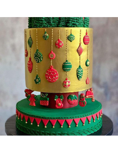 Molde de Silicona Globo Aerostático Navidad WK-29 10.5cm