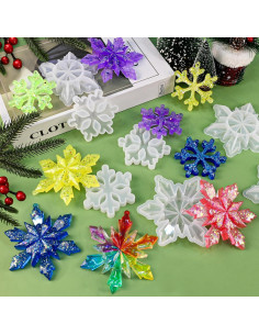 Set de 9 Moldes de Silicona Copo de Nieve ZQYSING 2