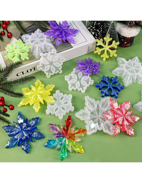 Set de 9 Moldes de Silicona Copo de Nieve ZQYSING