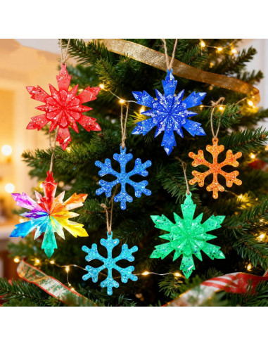 Set de 9 Moldes de Silicona Copo de Nieve ZQYSING