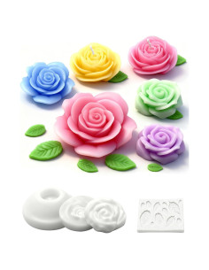 Set de 4 Moldes de Silicona para Flores Arxonis - Grande, Mediano, Pequeño y Hoja