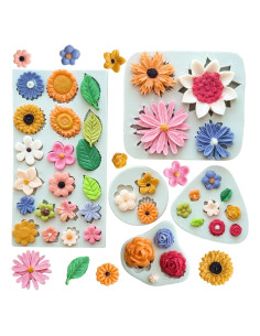 5 Moldes de Silicona para Chocolate Flores LLchunyun