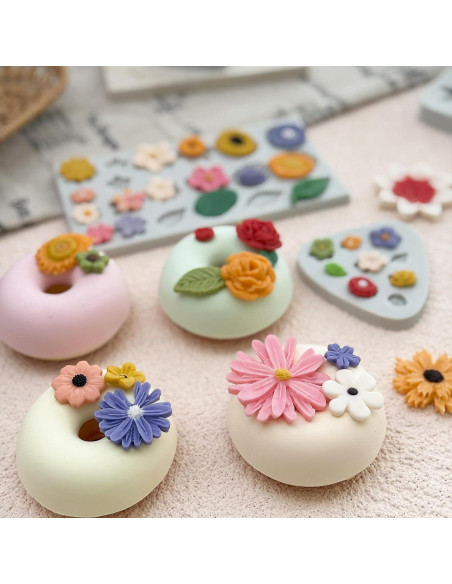 5 Moldes de Silicona para Chocolate Flores LLchunyun