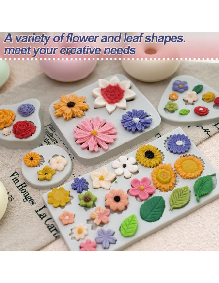 5 Moldes de Silicona para Chocolate Flores LLchunyun