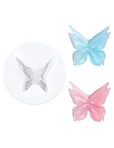 Molde de Silicona 3D Mariposa FdcLixuvol 8cm Blanco