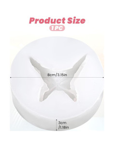 Molde de Silicona 3D Mariposa FdcLixuvol 8cm Blanco 2