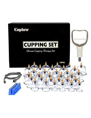 Kit de Ventosas Cupluw - 32 Copas para Masaje y Alivio