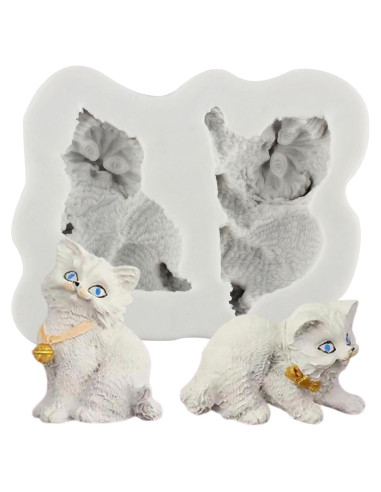 Molde de Silicona para Fondant de Gato QDMOLDS 1Pcs 6x7cm