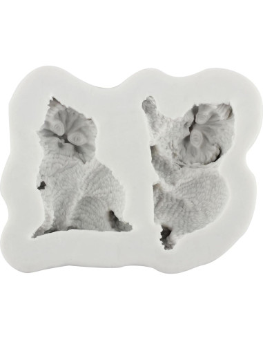 Molde de Silicona para Fondant de Gato QDMOLDS 1Pcs 6x7cm