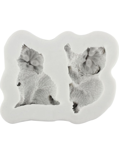 Molde de Silicona para Fondant de Gato QDMOLDS 1Pcs 6x7cm