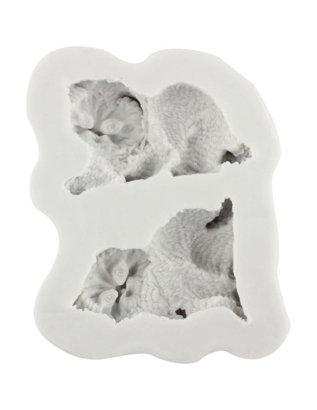 Molde de Silicona para Fondant de Gato QDMOLDS 1Pcs 6x7cm