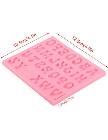 Molde de Silicona para Hornear Chocolate 3D Letras Hilitand