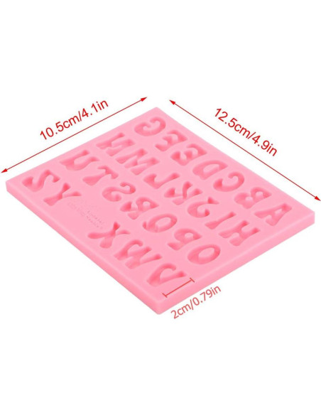 Molde de Silicona para Hornear Chocolate 3D Letras Hilitand