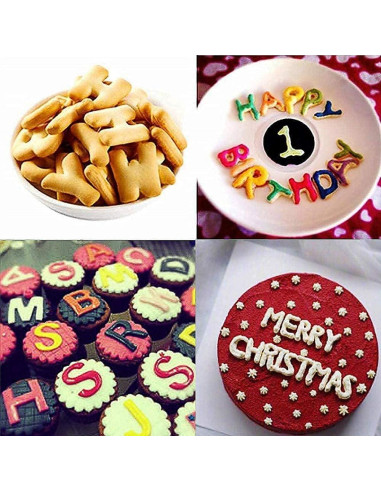 Molde de Silicona para Hornear Chocolate 3D Letras Hilitand