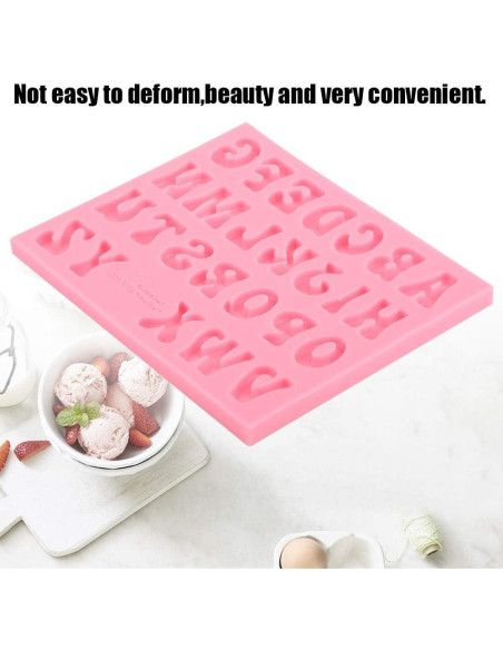 Molde de Silicona para Hornear Chocolate 3D Letras Hilitand