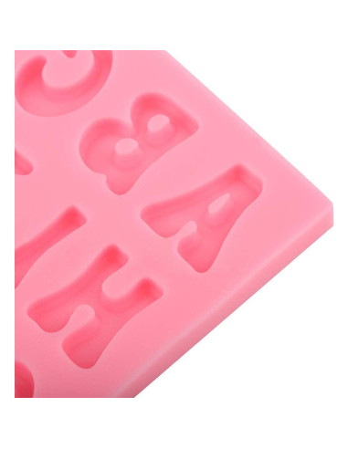 Molde de Silicona para Hornear Chocolate 3D Letras Hilitand