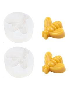 2 Piezas Molde de Vela 3D de Abeja Zohuyar - Silicona