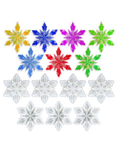 Moldes de Resina de Copo de Nieve FEBSNOW - 7 Pcs 3D