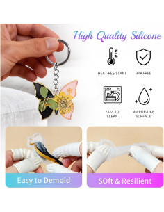 Conjunto de Moldes de Llaveros de Resina RESIN GO 228 Piezas 2