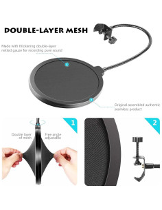 Micrófono de Condensador USB HyperX QuadCast con Popfilter 2