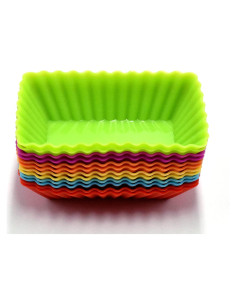 12 Tazas de Silicona Reutilizables Art&Beauty para Muffins