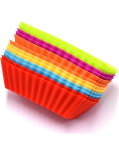12 Tazas de Silicona Reutilizables Art&Beauty para Muffins 2