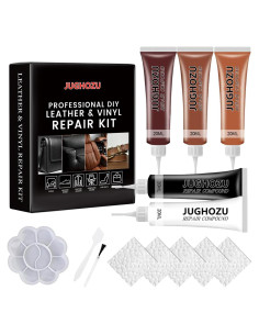 Kit de Reparación de Cuero Jughozu - Marrón, 130g, 11.8x10.9cm