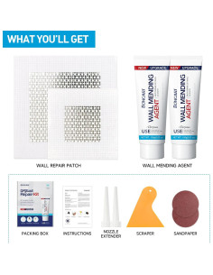 Kit de Reparación de Pared Boncart - Masilla y Parche Yeso 2